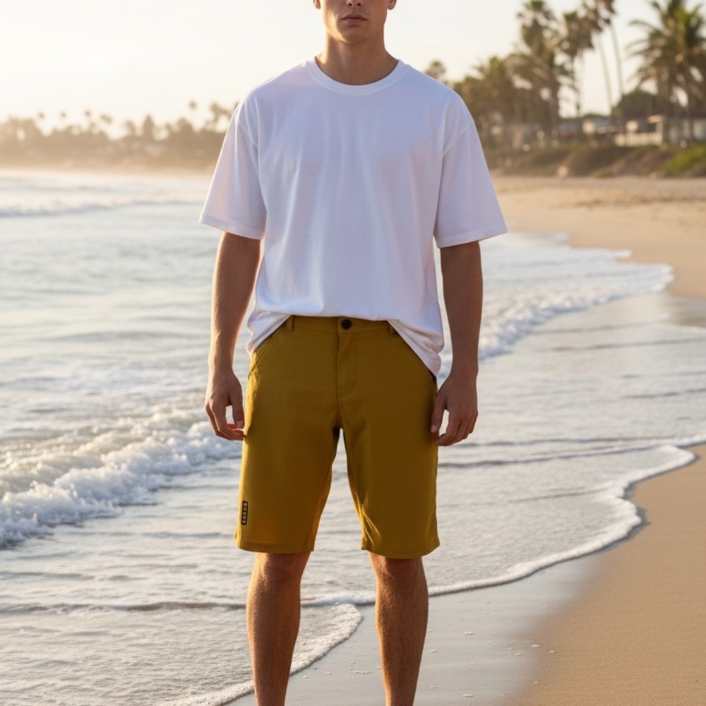 Ion surfing Element United by Stoke Men's Mustard Hybrid Shorts‎